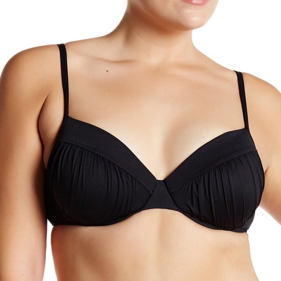 La Blanca Other - La Blanca NEW Swimwear Island Underwire BRA Bikini Top BLACK NWT Women's 36D